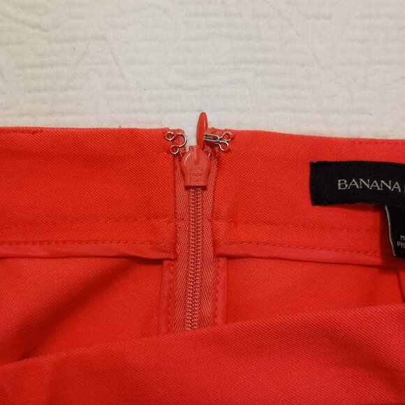 Banana Republic Skirt Size 6 Coral Wrap Pencil Cotton Blend Womens - Picture 5 of 9